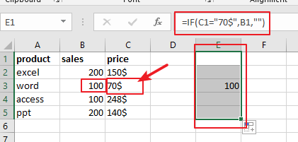 get another cell value if equals3