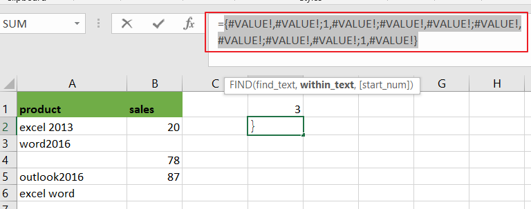 count cell that contain x or y3