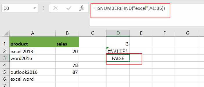 count cell that contain x or y4