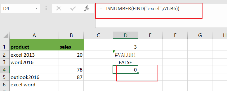 count cell that contain x or y6