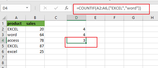 count cells equals to x or y3