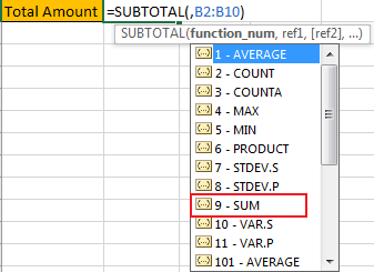 How to Only Sum Visible CellsRows in a Filtered List5