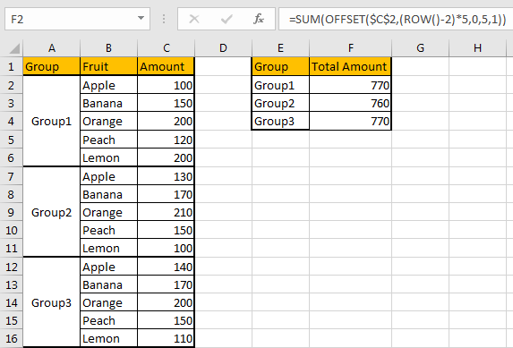 How to Sum Every N Rows 10