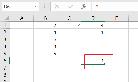 count cells that contain even numbers5