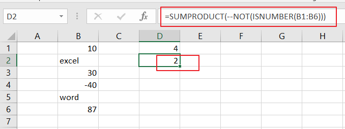 count cells that contain number2