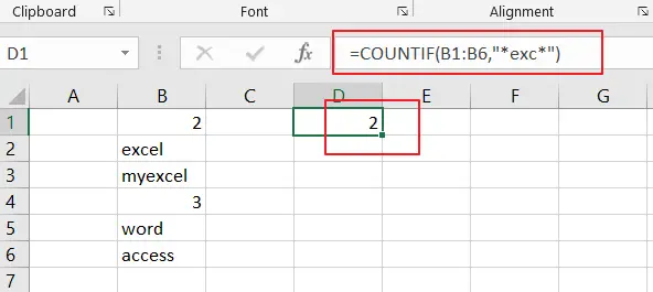 count cells that contain specific text1