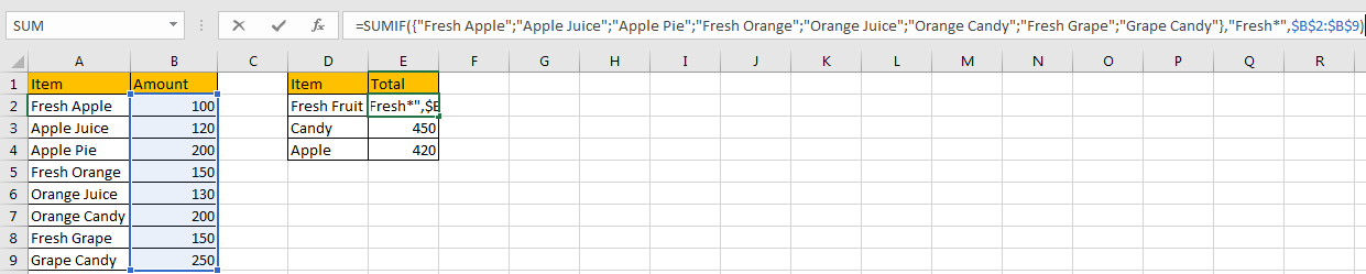 Sum Data if Begins with 8