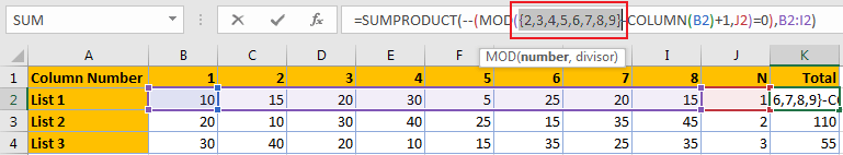 Sum Every Nth Column 12