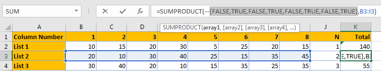 Sum Every Nth Column 20