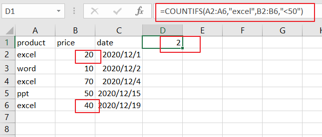 count cells match two criteria1