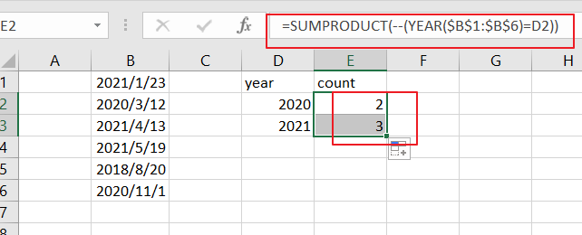 count dates of given year1