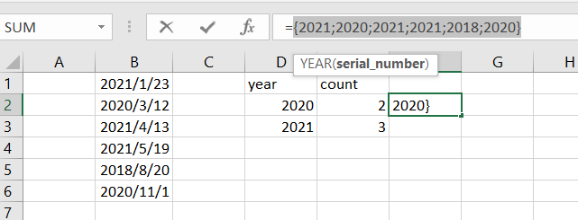 count dates of given year3