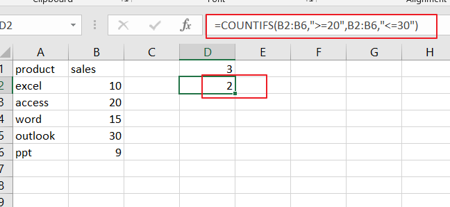 count range by countifs2