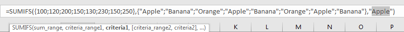 How to Sum Numbers by Formula if Cells Equal to A Certain Value 8