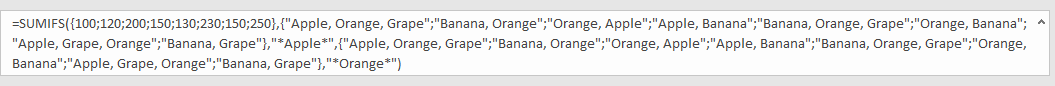 How to Sum by Formula if Cell Contains Both A and B in Excel 11