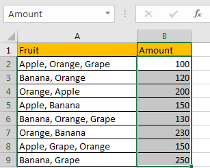 How to Sum by Formula if Cell Contains Both A and B in Excel 3