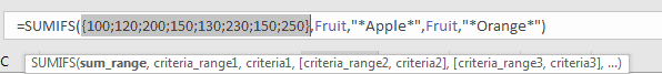 How to Sum by Formula if Cell Contains Both A and B in Excel 6