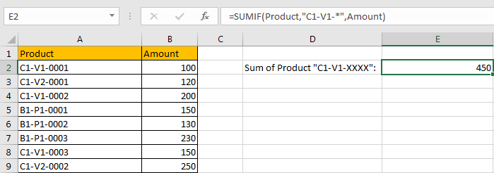 How to Sum by Formula if Cell Contains Special Character 13