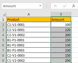 How to Sum by Formula if Cell Contains Special Character 3