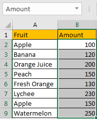 Sum if Cell Contains Text in Another Column 15
