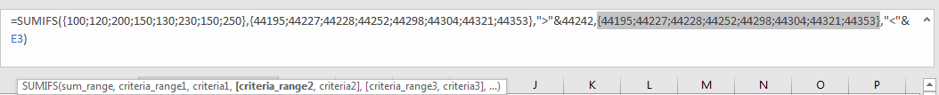 How to Sum by Formula if Cell Between Two Dates 10