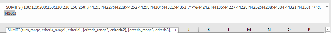 How to Sum by Formula if Cell Between Two Dates 11