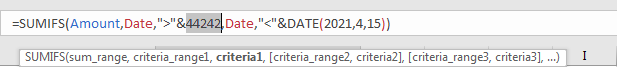 How to Sum by Formula if Cell Between Two Dates 17