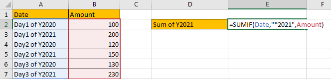 How to Sum by Formula if Cell Ends with in Excel10