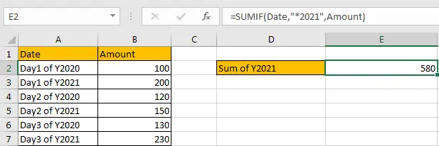 How to Sum by Formula if Cell Ends with in Excel11