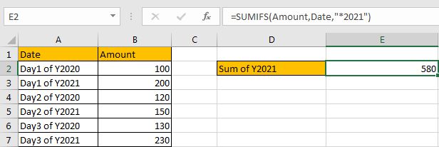 How to Sum by Formula if Cell Ends with in Excel5