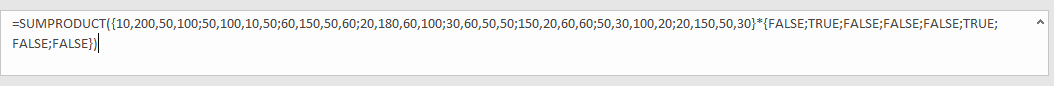 How to Sum by SUMPRDUCT with One Specific Criteria Multiple Columns in Excel9