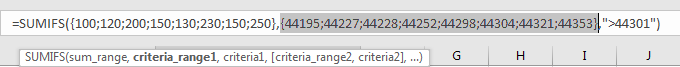 How to Sum if Date is Greater Than A Date in Excel 11