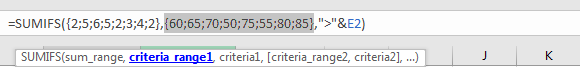 How to Sum if Greater Than A Number in Excel 14