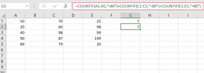 count non-contiguous ranges 2