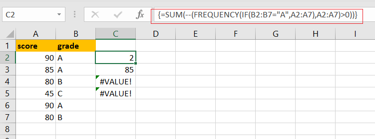 count unique numeric values criteria9