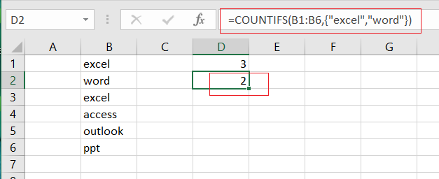 countifs function with multiple criteria or logic2