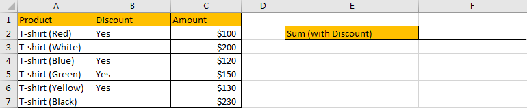 How to Sum by Formula If Cells Are Not Blank in Criteria1