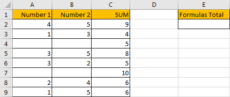 How to Sum for Cell Contains Formula Only in Excel 1