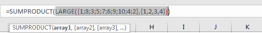 How to Sum the Largest N Values in Excel 8