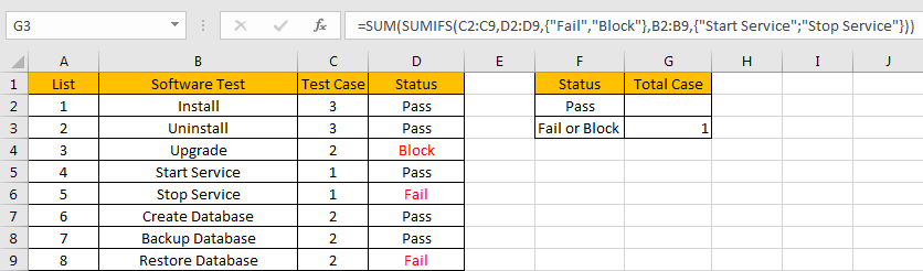 How to Sum with Criteria and Or Logic in Excel 8