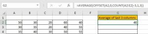 Average Last N Values in Multiple Columns 2