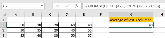 Average Last N Values in Multiple Columns 2