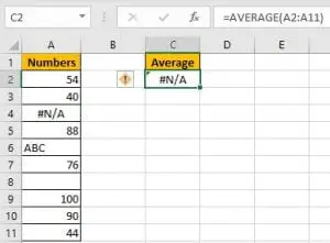 How to Calculate Average Ignore Non-Numeric Values and Errors 5