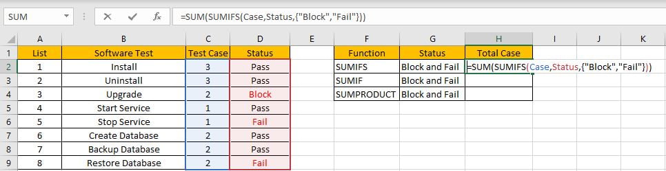 How to Sum if Equal to X or Y 4