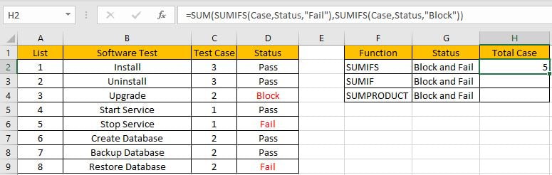 How to Sum if Equal to X or Y 9