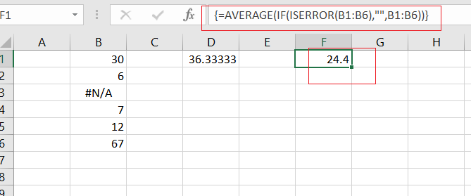 How to Average and Ignore Errors in Excel