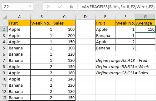 Average with Multiple Criteria 1