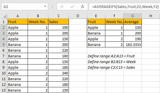 Average with Multiple Criteria 1