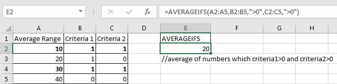 Average with Multiple Criteria 1