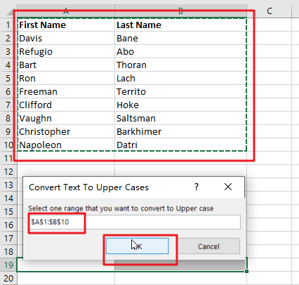 convert text to upper cases1